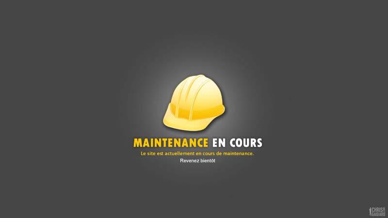 Maintenance en cours